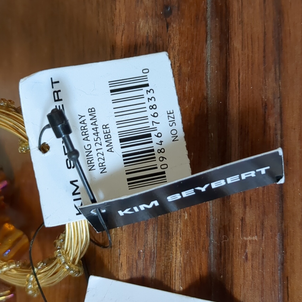 Kim Seybert Amber Array Napkin Rings NWT - Picture 6 of 6